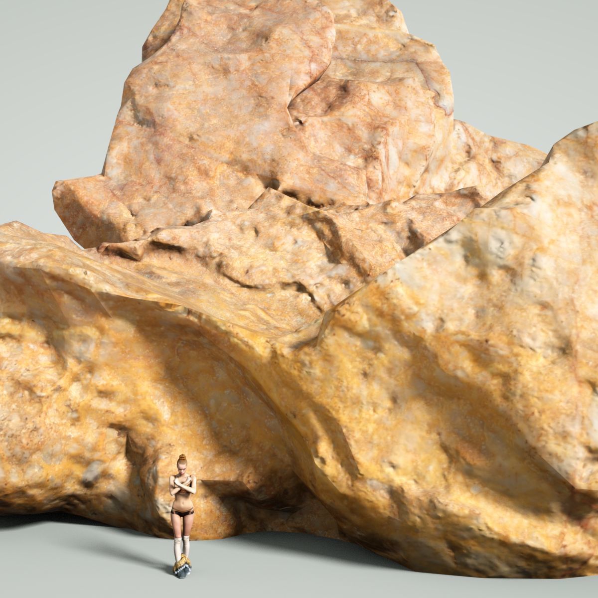 Mountain Rocks 3 Low-poly 3D model_4