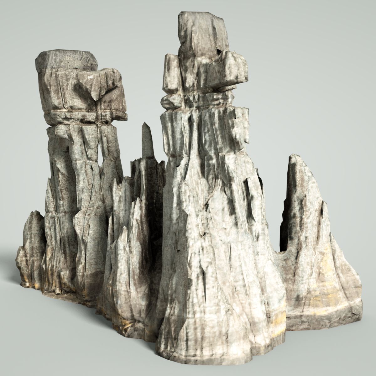 Mountain Rocks 4 Low-poly 3D model_3