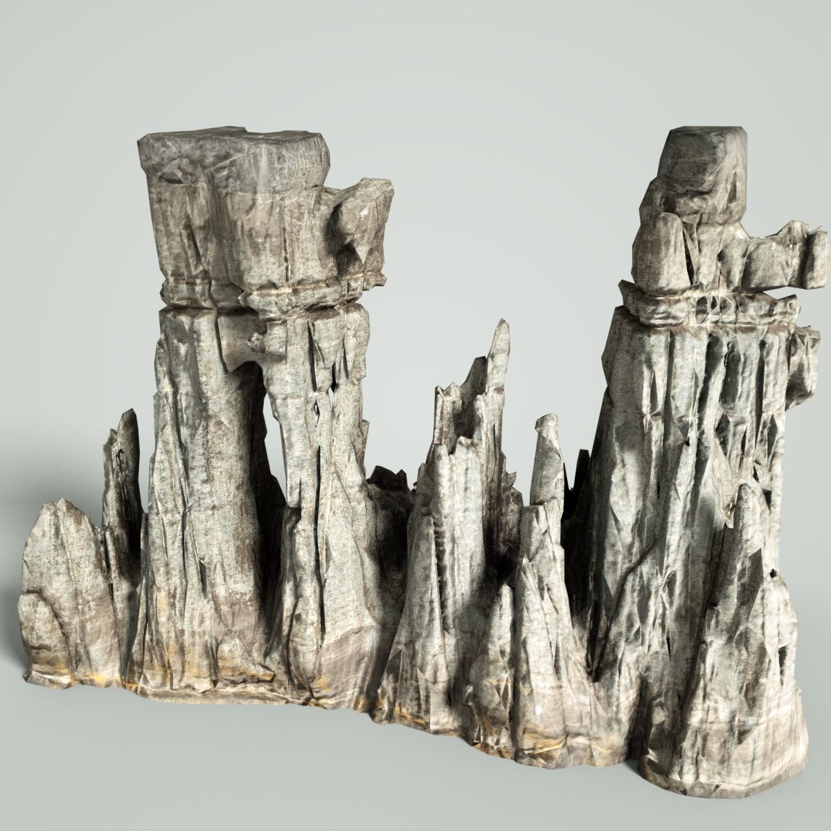 Mountain Rocks 4 Low-poly 3D model_1