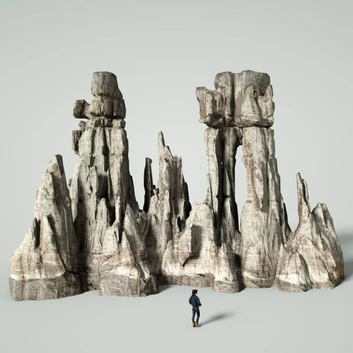 Mountain Rocks 4 Low-poly 3D model_0