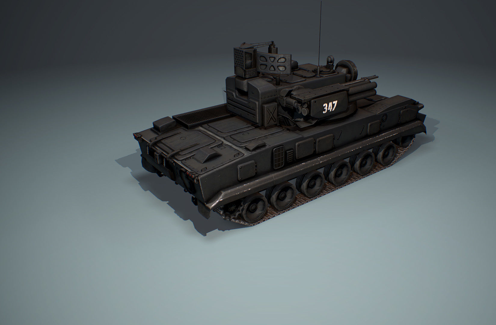 2K22 Tunguska - Russian SAM Low-poly 3D model_18