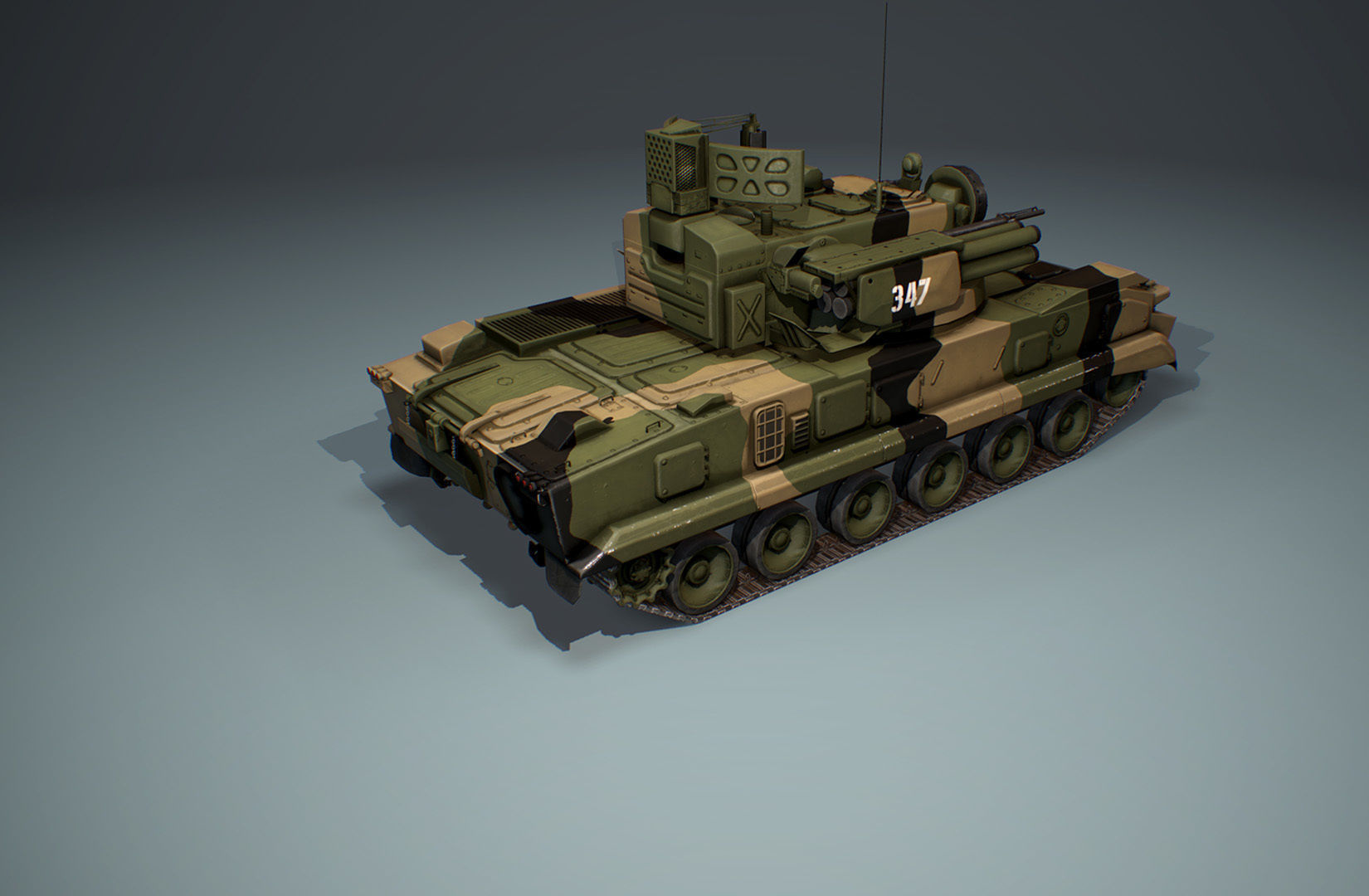 2K22 Tunguska - Russian SAM Low-poly 3D model_16
