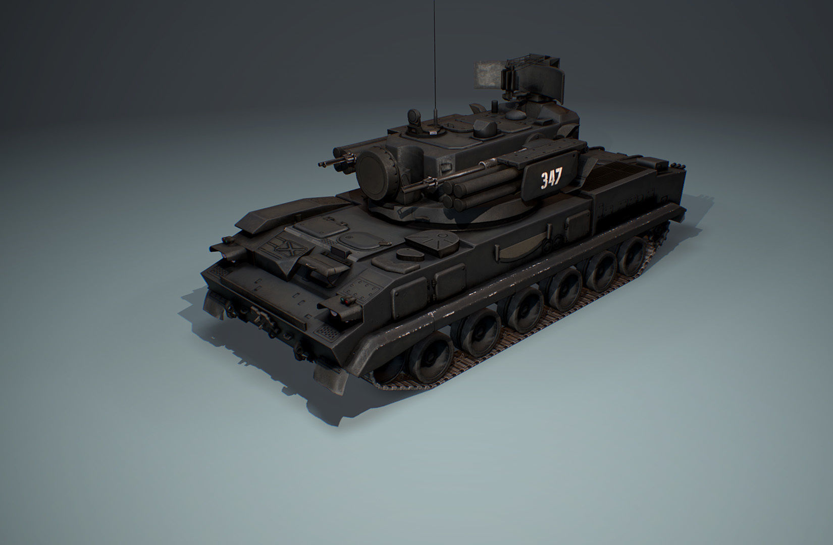 2K22 Tunguska - Russian SAM Low-poly 3D model_17