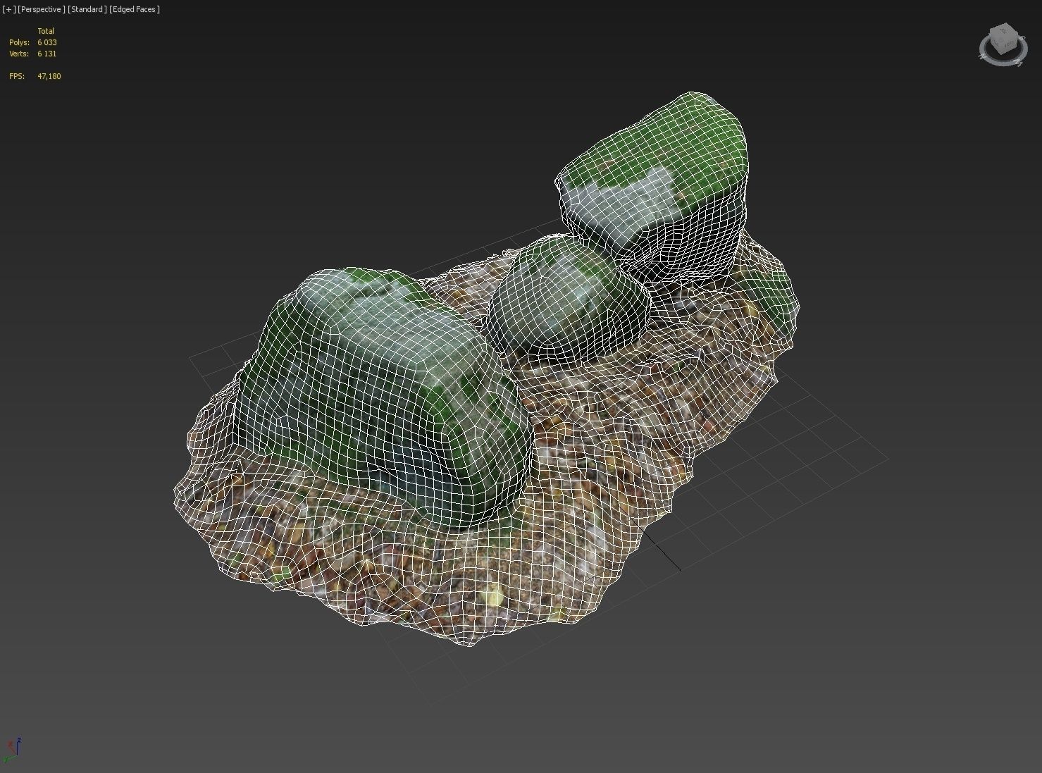 3d scanned nature stone 022 Low-poly 3D model_4