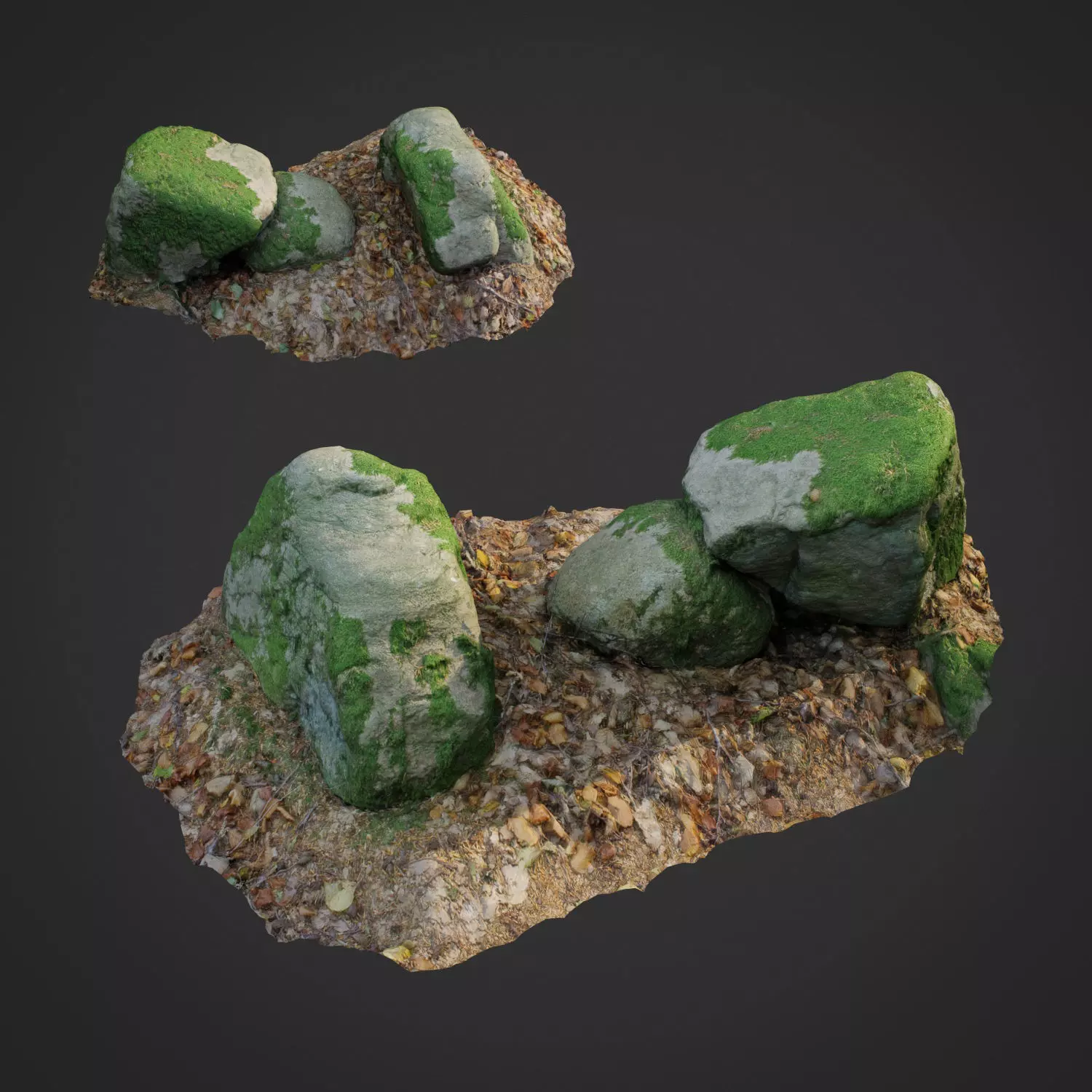 3d scanned nature stone 022 Low-poly 3D model_0