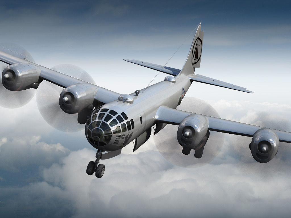 Boeing B-29 Superfortress Bomber 3D model_1