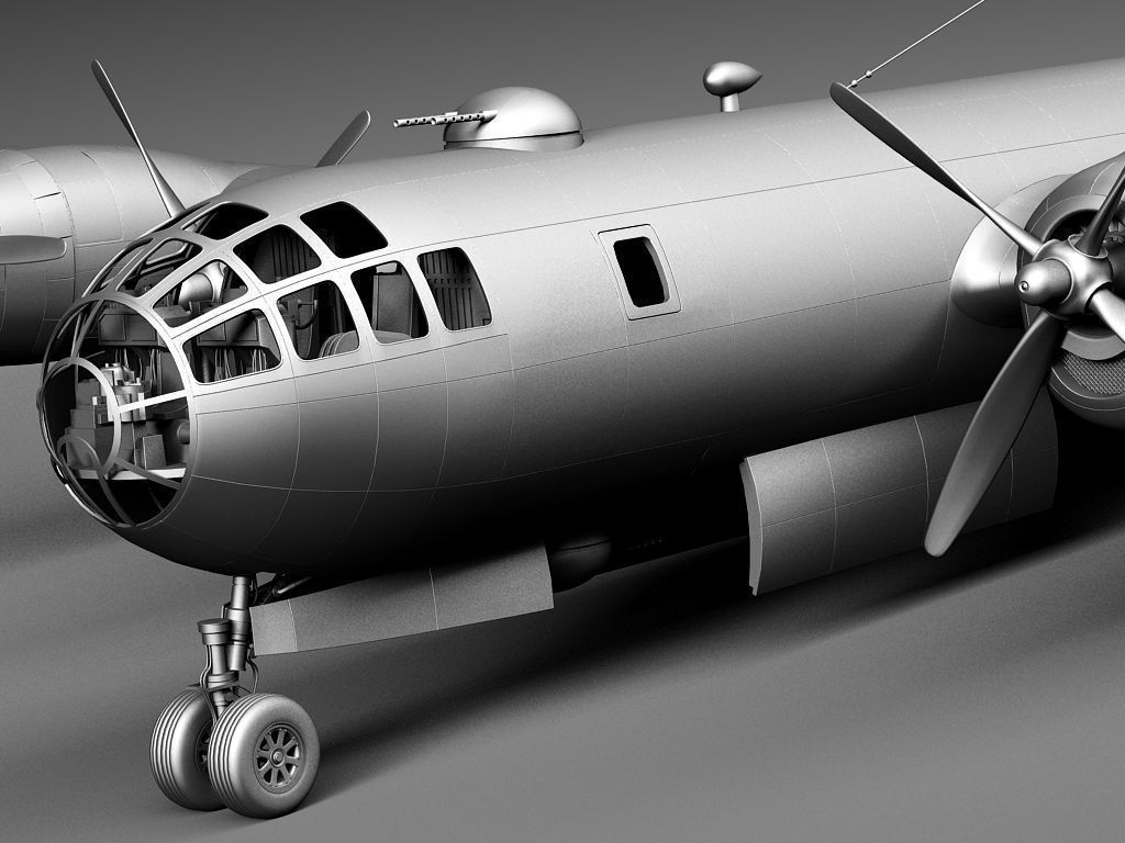Boeing B-29 Superfortress Bomber 3D model_16