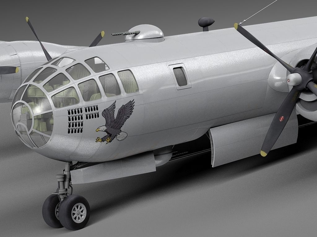 Boeing B-29 Superfortress Bomber 3D model_7