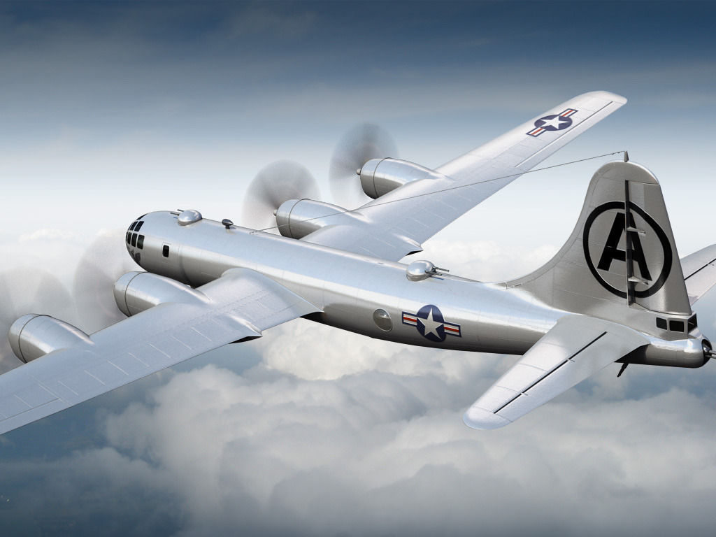 Boeing B-29 Superfortress Bomber 3D model_2