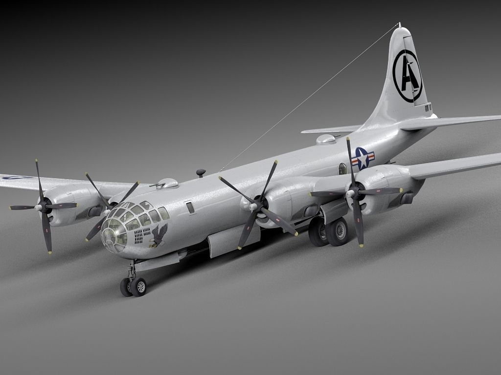 Boeing B-29 Superfortress Bomber 3D model_4