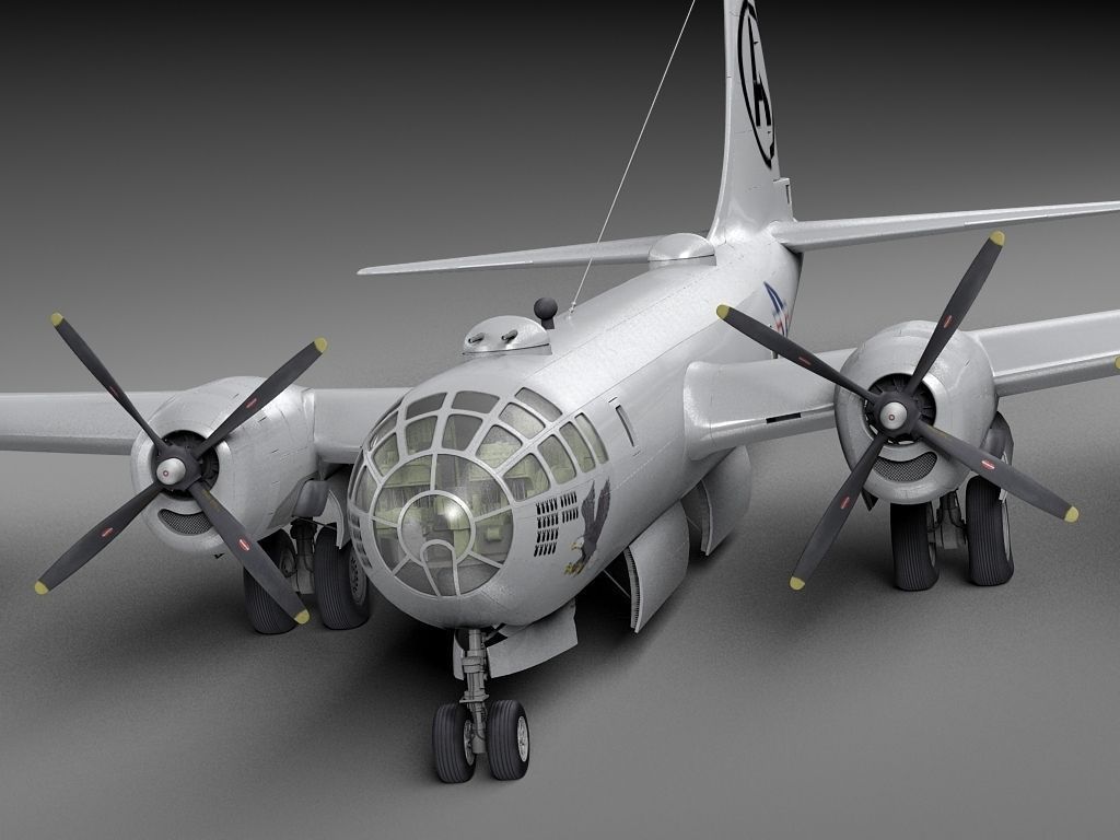 Boeing B-29 Superfortress Bomber 3D model_9