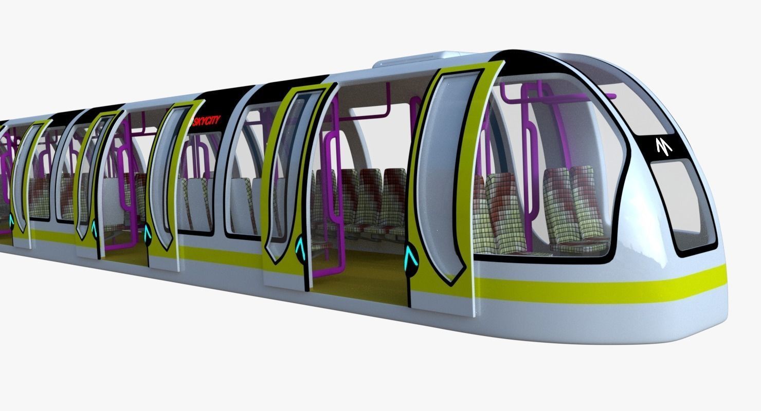 Sci-fi metro train II 3D model_1