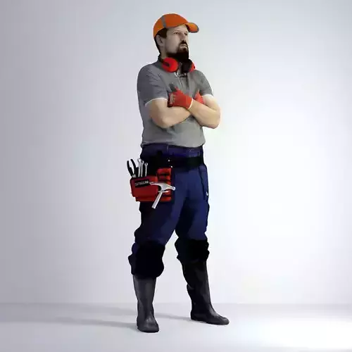 3D Scan Man Worker Safety 019