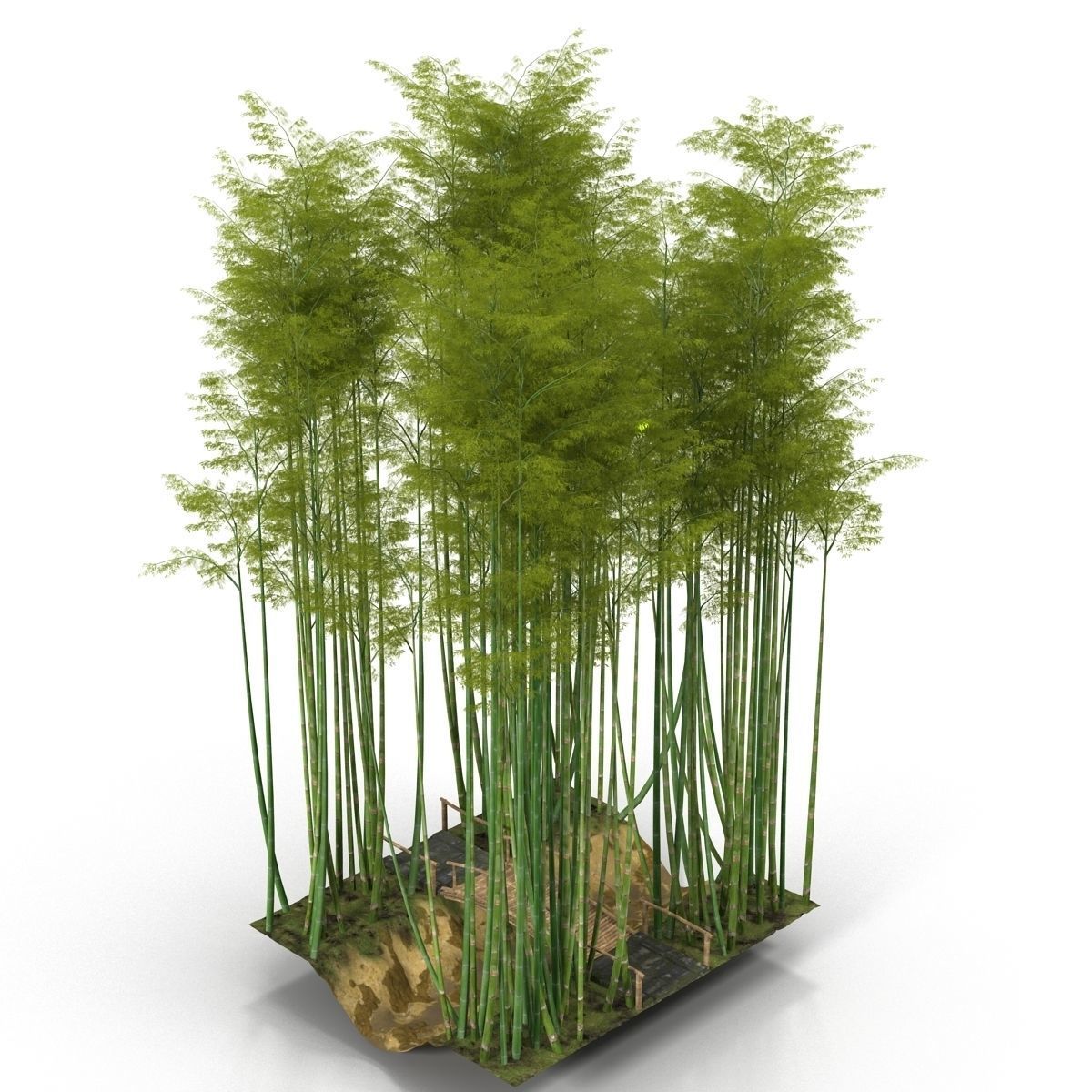 Bamboo corridor set 3D model_27