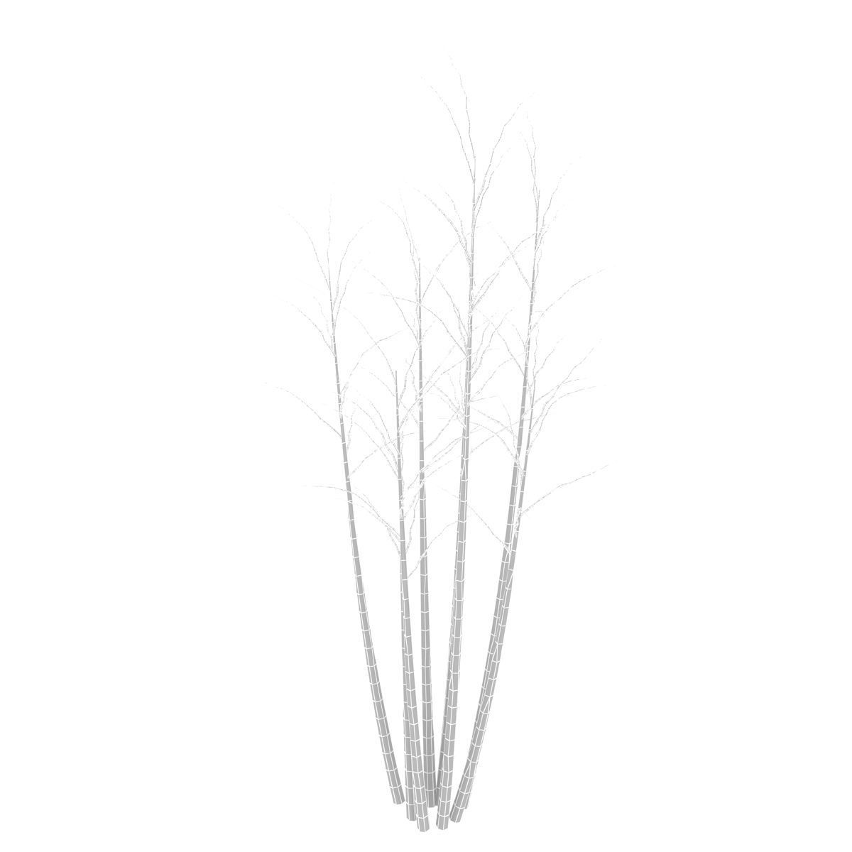 Bamboo corridor set 3D model_13