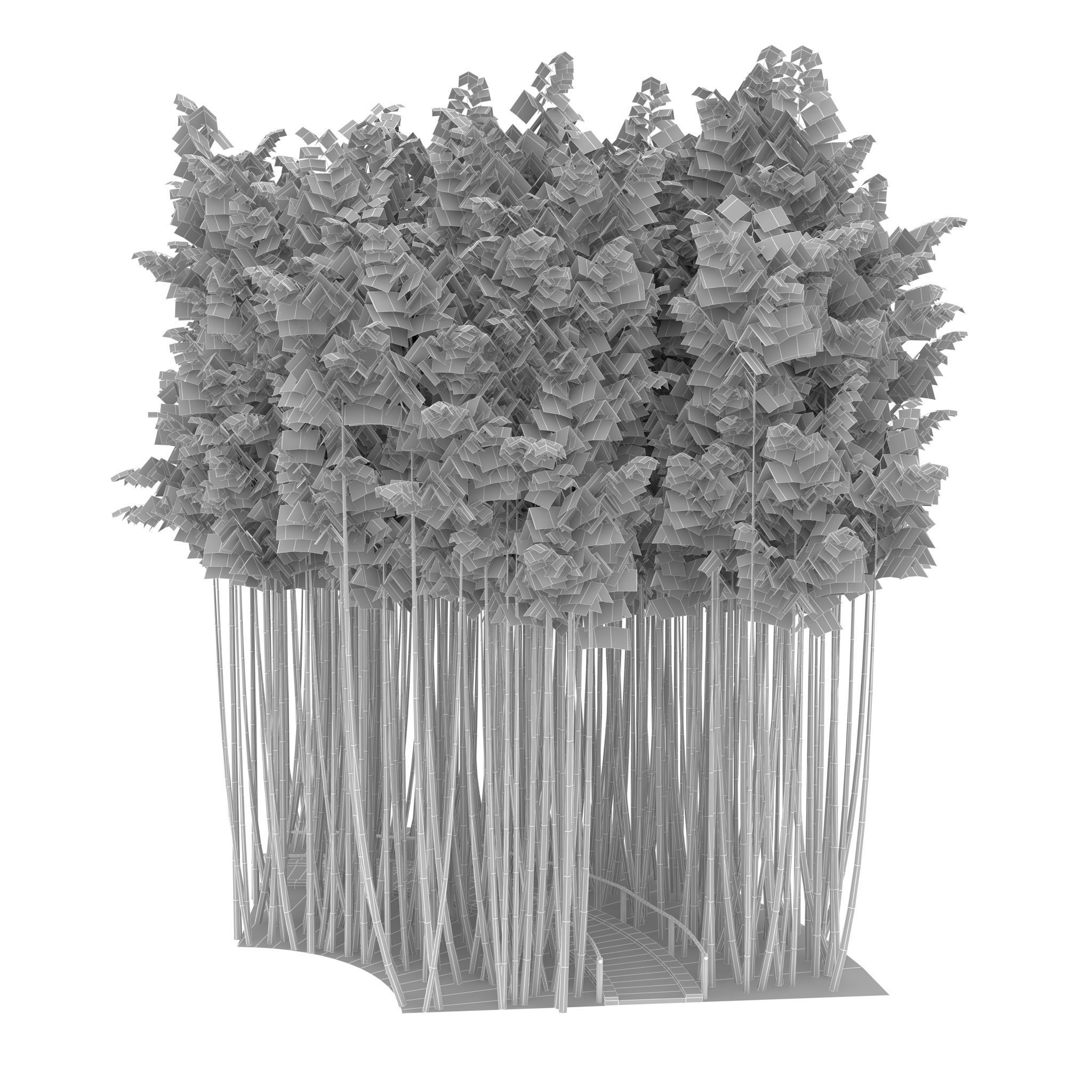 Bamboo corridor set 3D model_65