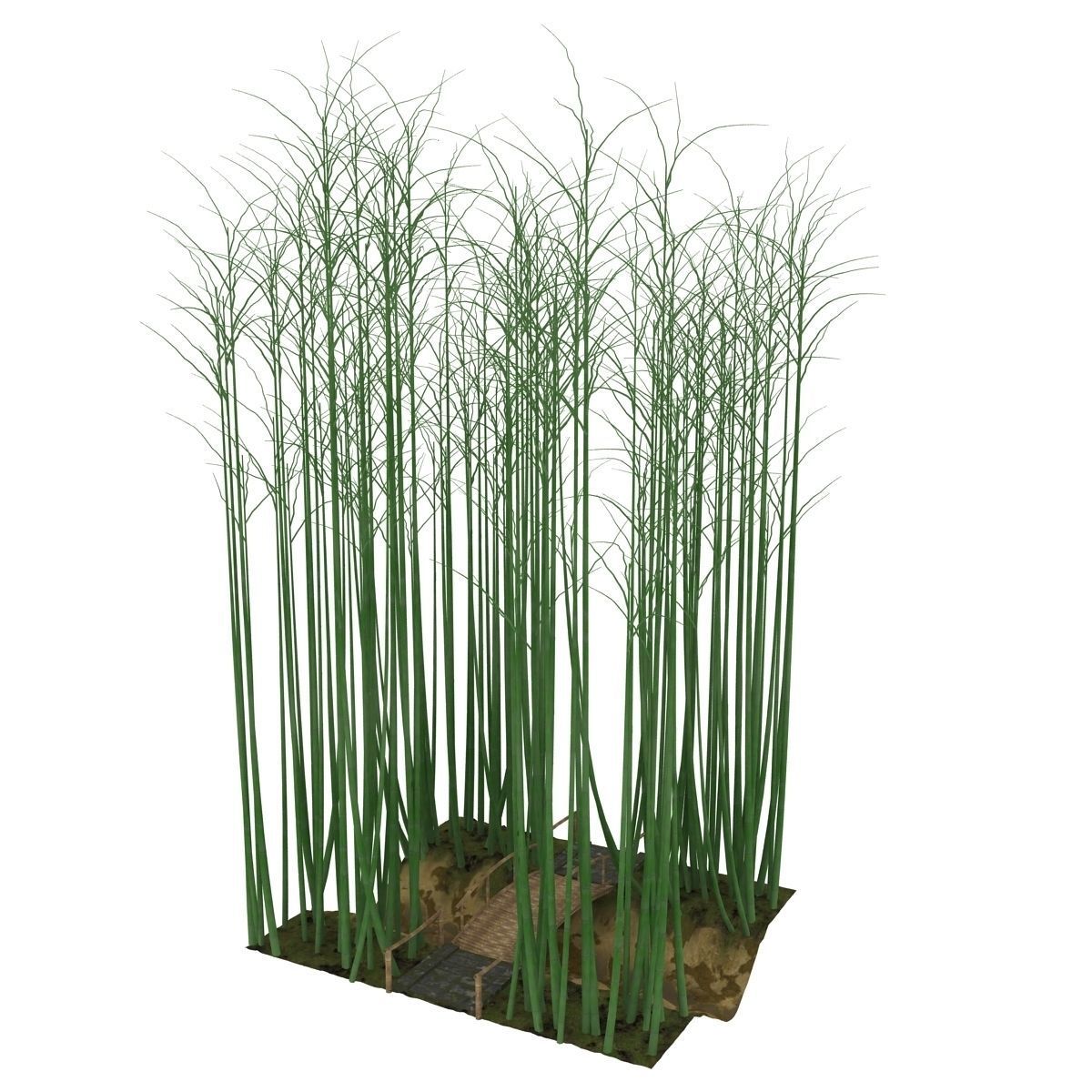 Bamboo corridor set 3D model_29