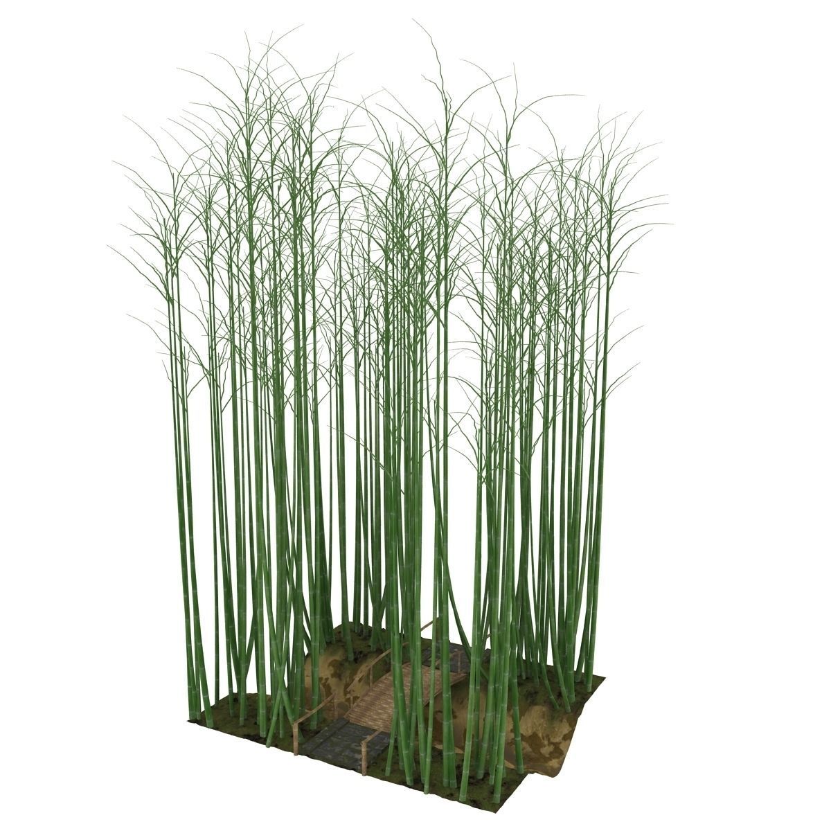 Bamboo corridor set 3D model_28