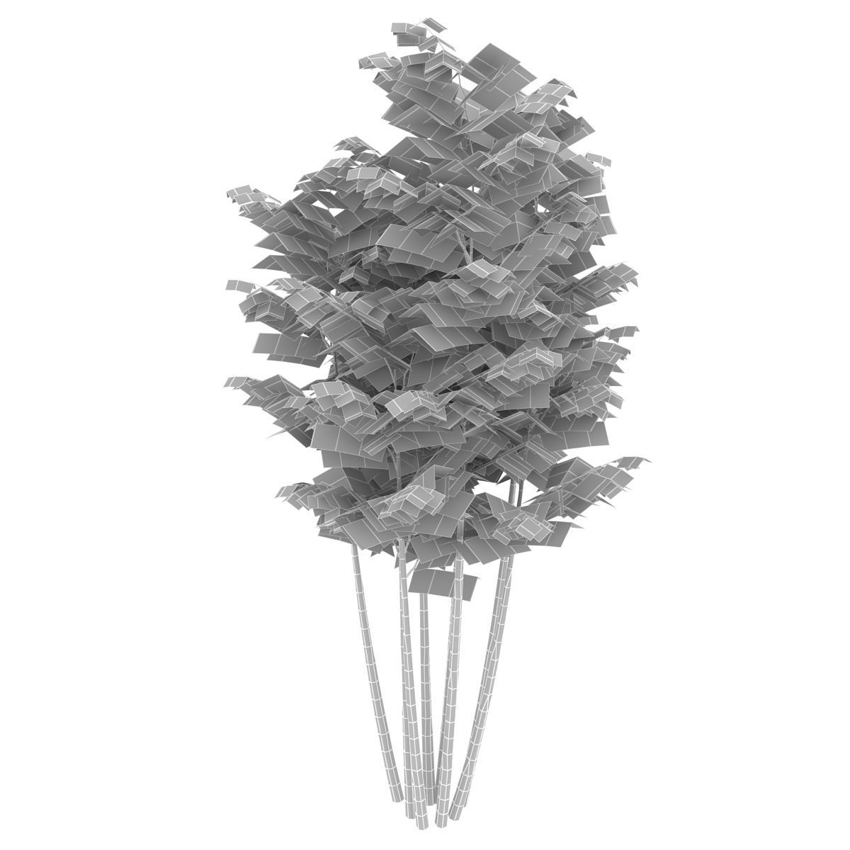 Bamboo corridor set 3D model_11