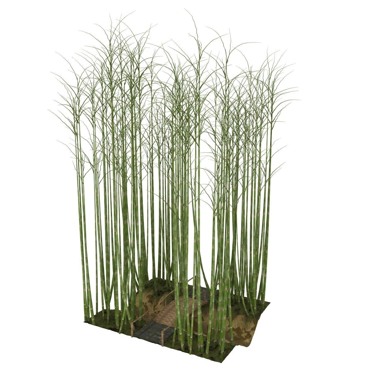 Bamboo corridor set 3D model_24