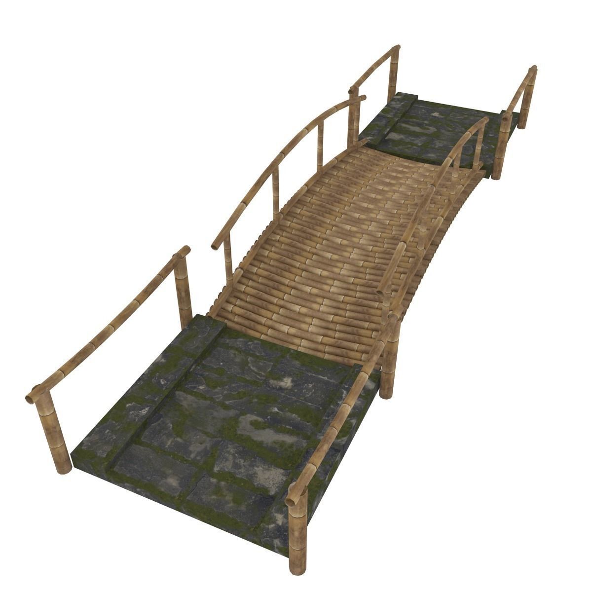 Bamboo corridor set 3D model_38