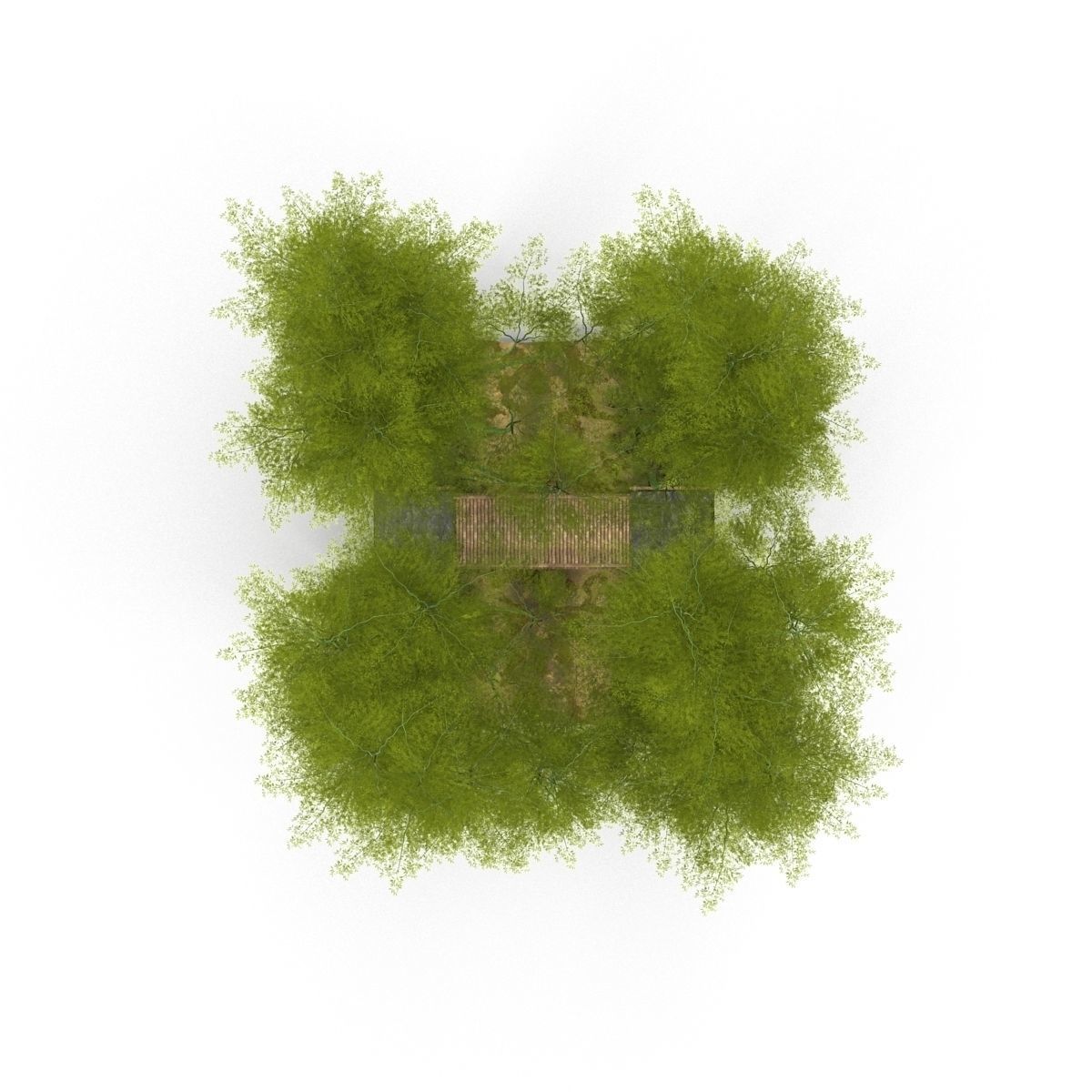 Bamboo corridor set 3D model_26