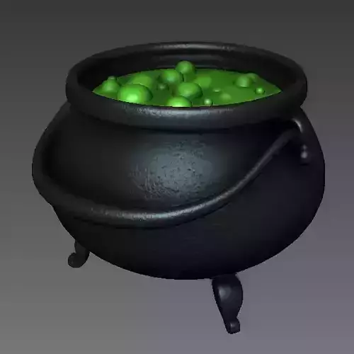 Witch Cauldron cartoon 3D model