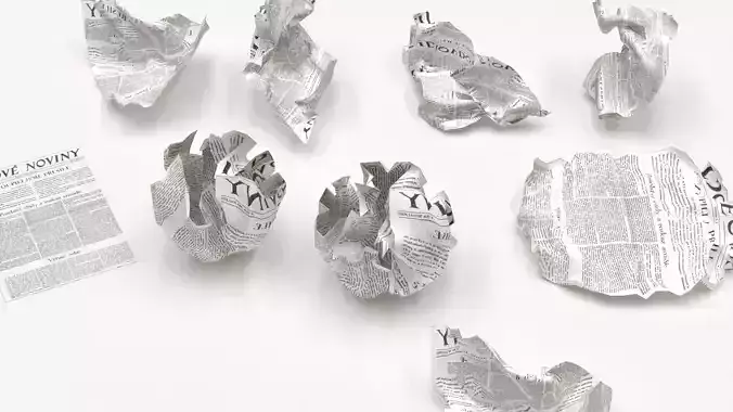 Crumpled Paper 3D model