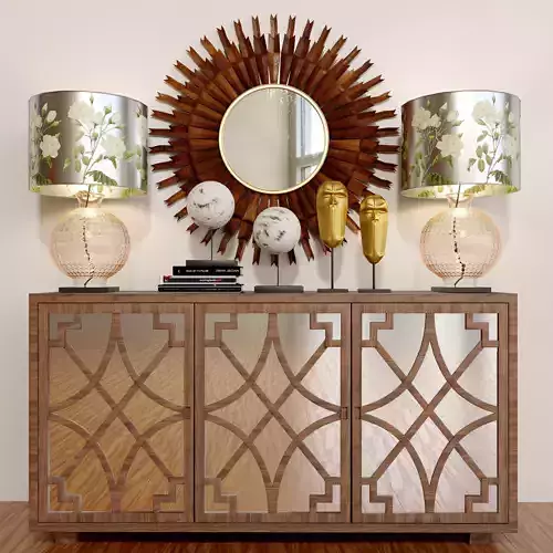 Set Mirror chest of drawers