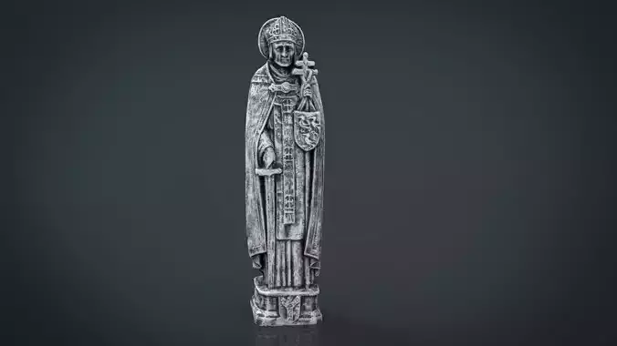 Saint Thomas Aquinas Low-poly 3D model