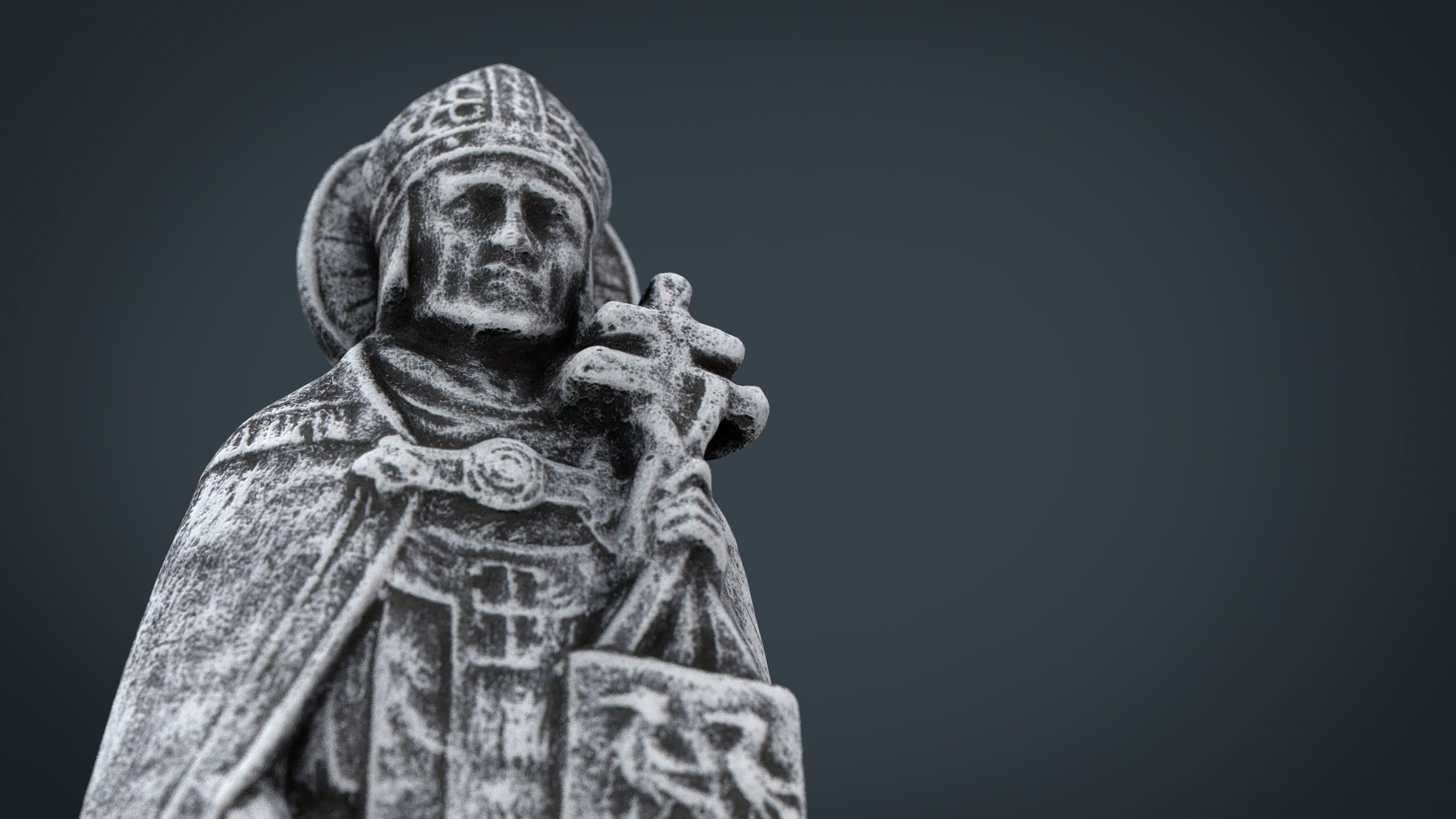 Saint Thomas Aquinas Low-poly 3D model_18