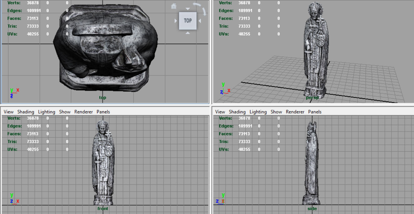 Saint Thomas Aquinas Low-poly 3D model_6