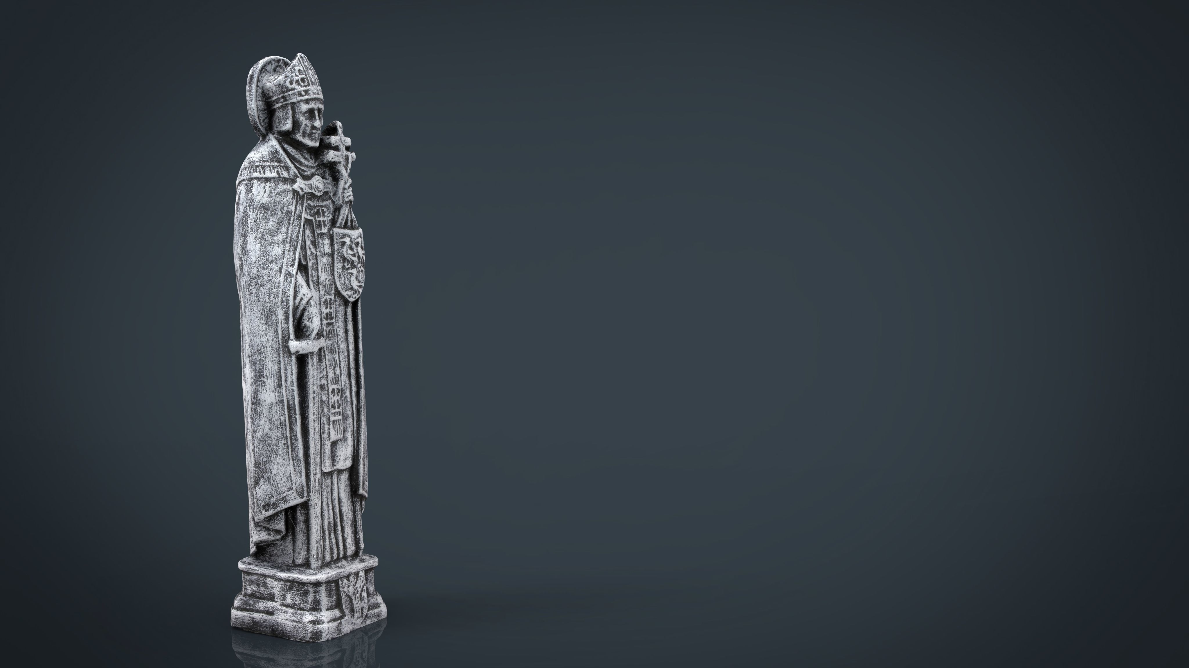 Saint Thomas Aquinas Low-poly 3D model_15