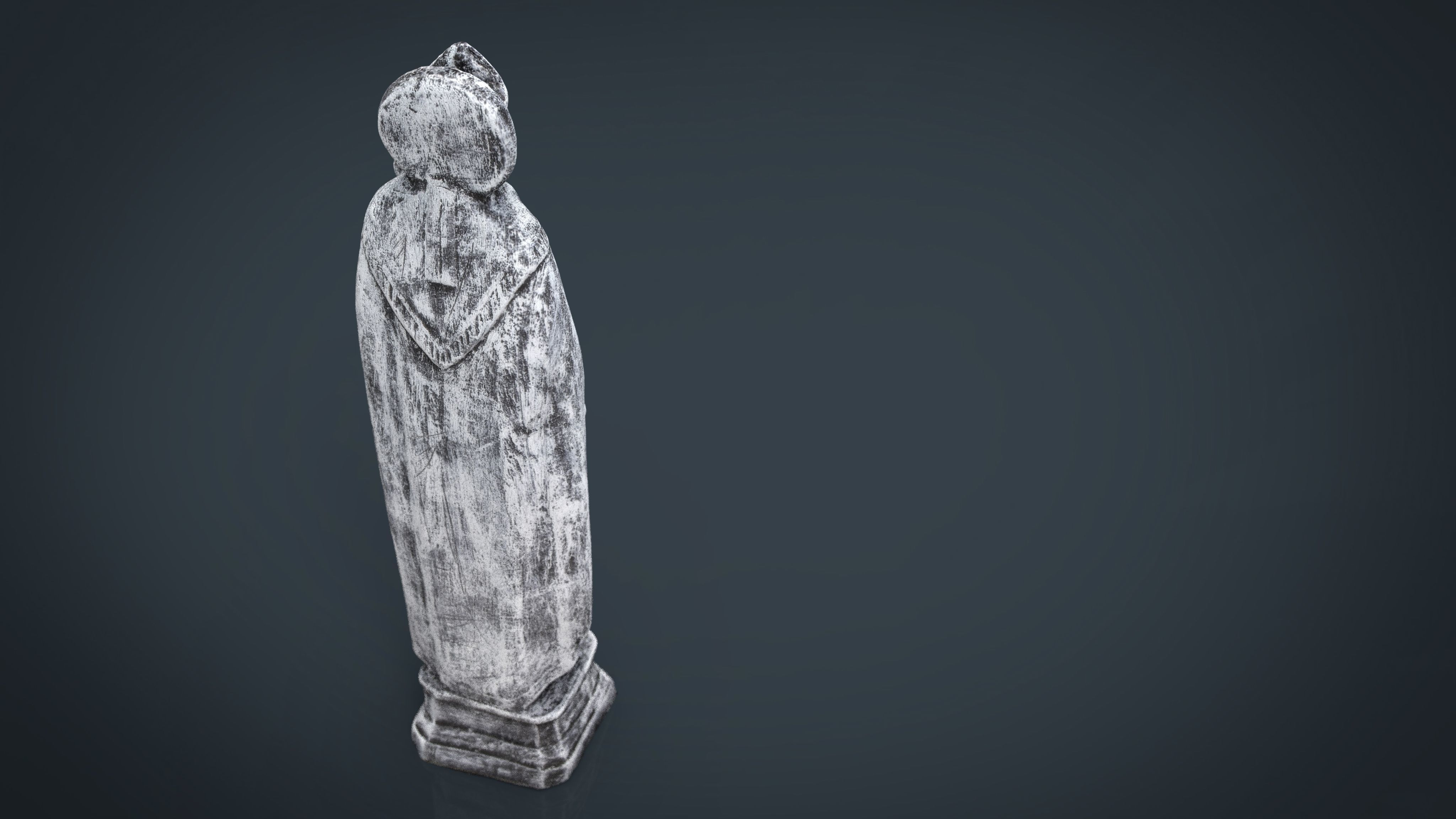 Saint Thomas Aquinas Low-poly 3D model_16