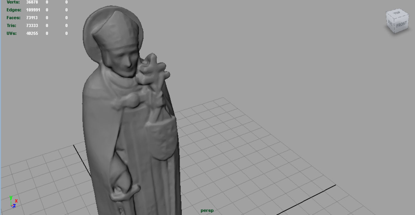 Saint Thomas Aquinas Low-poly 3D model_14