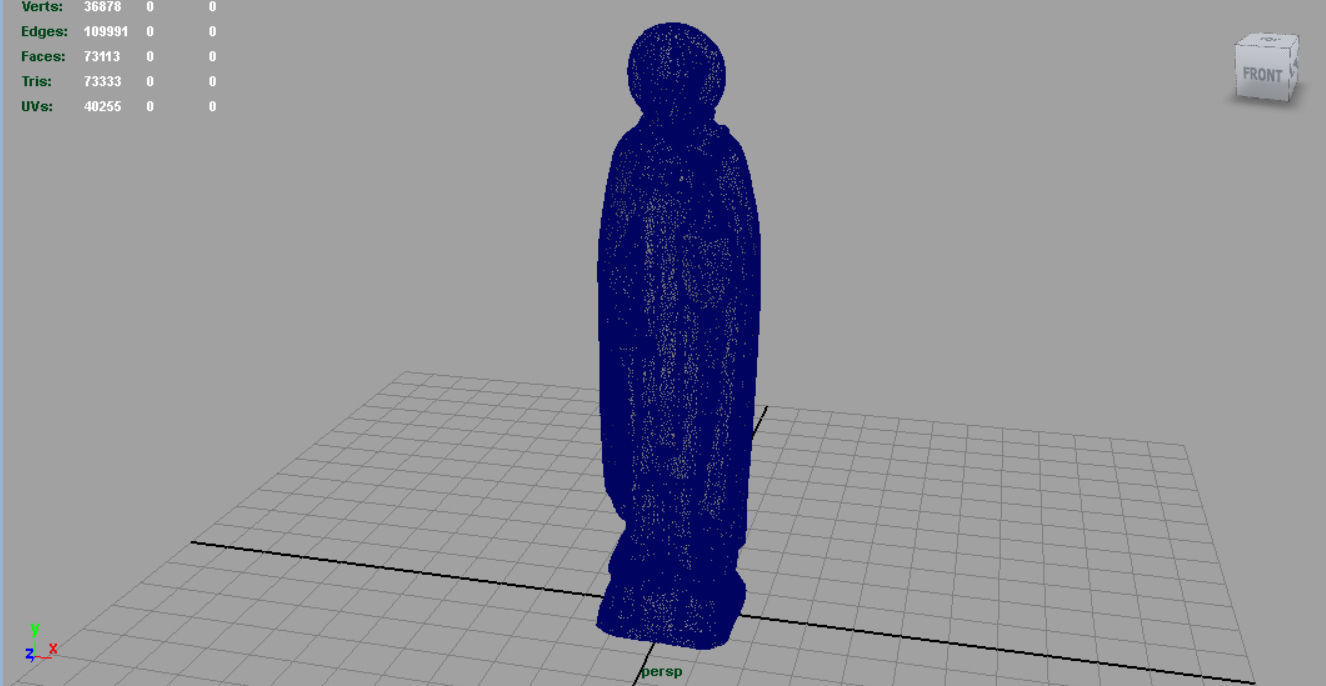 Saint Thomas Aquinas Low-poly 3D model_5