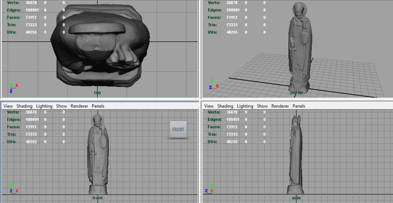 Saint Thomas Aquinas Low-poly 3D model_7