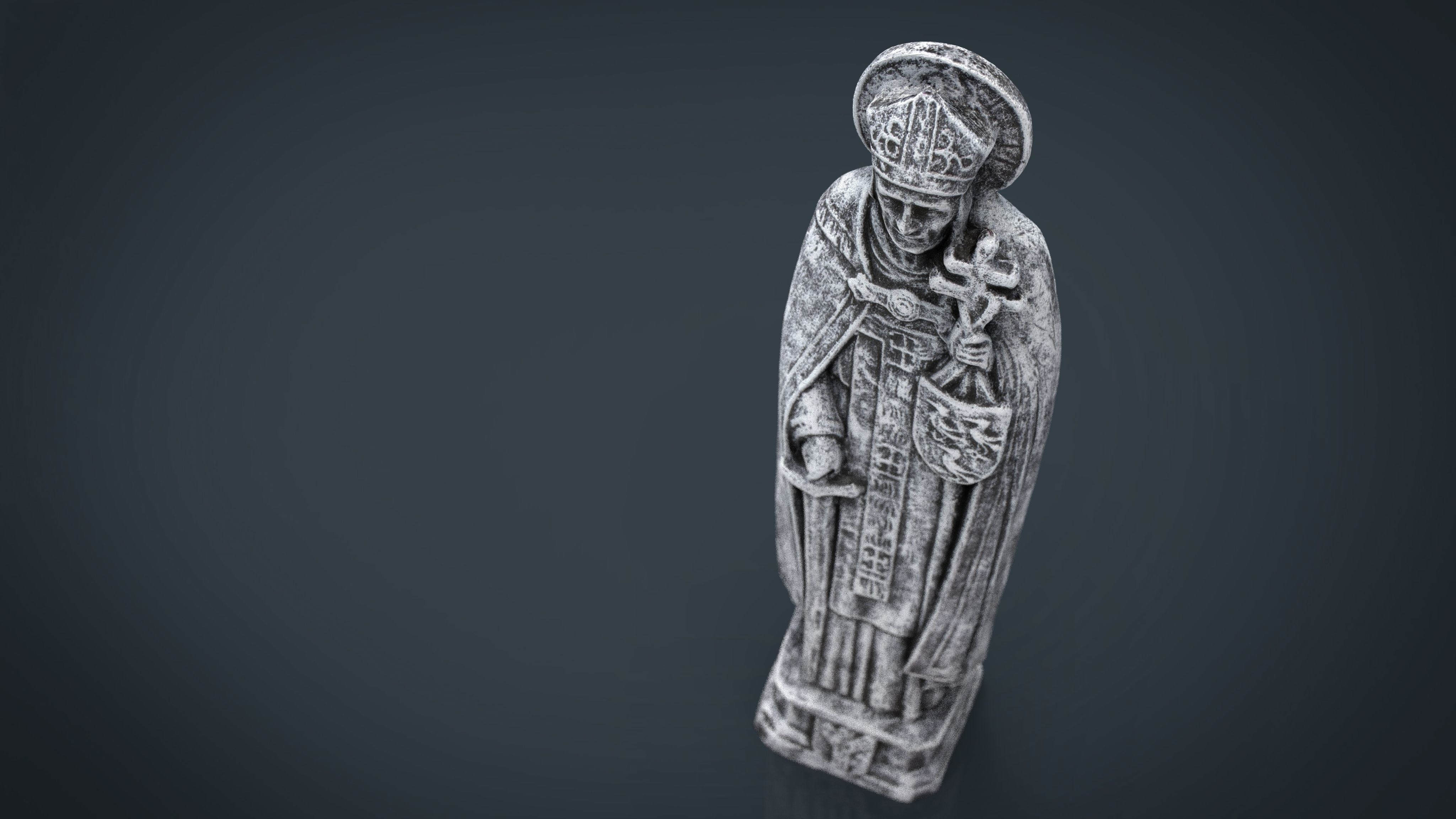 Saint Thomas Aquinas Low-poly 3D model_17