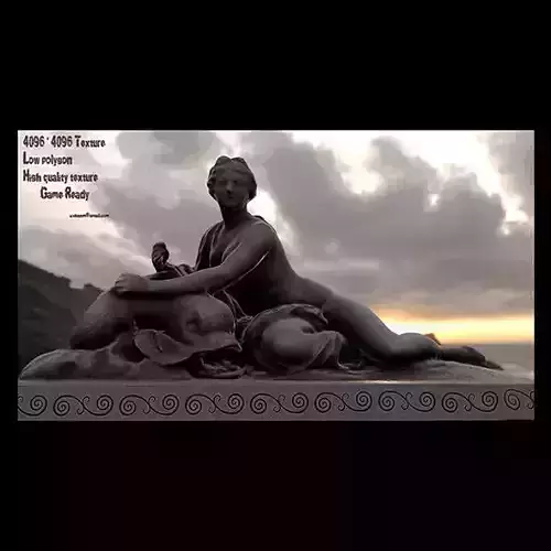 woman statue  Low-poly 3D model