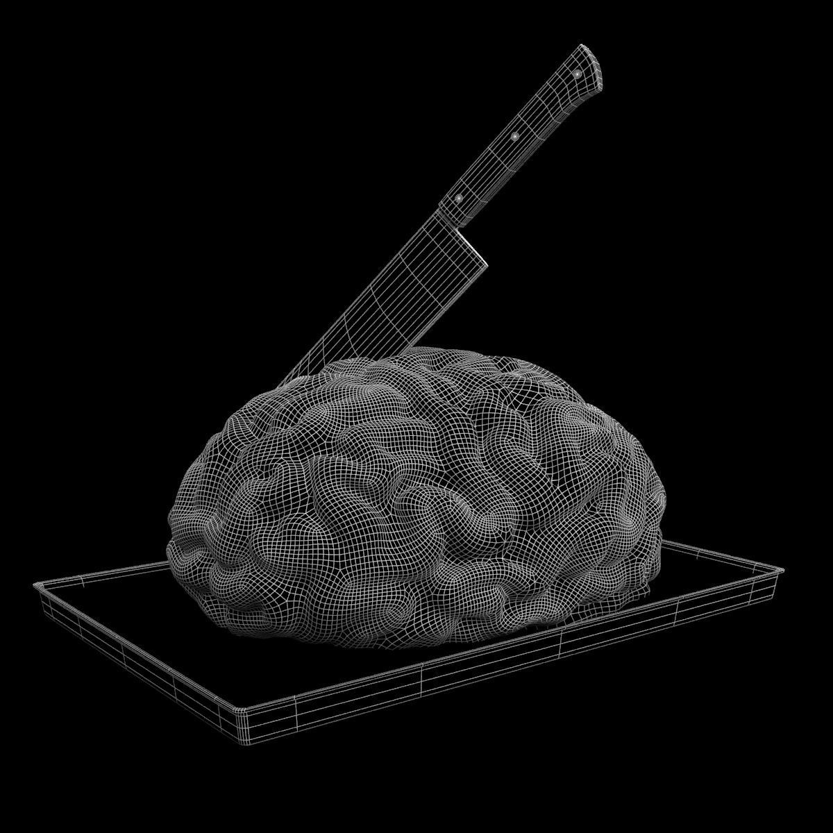Cake brain 3D model_4