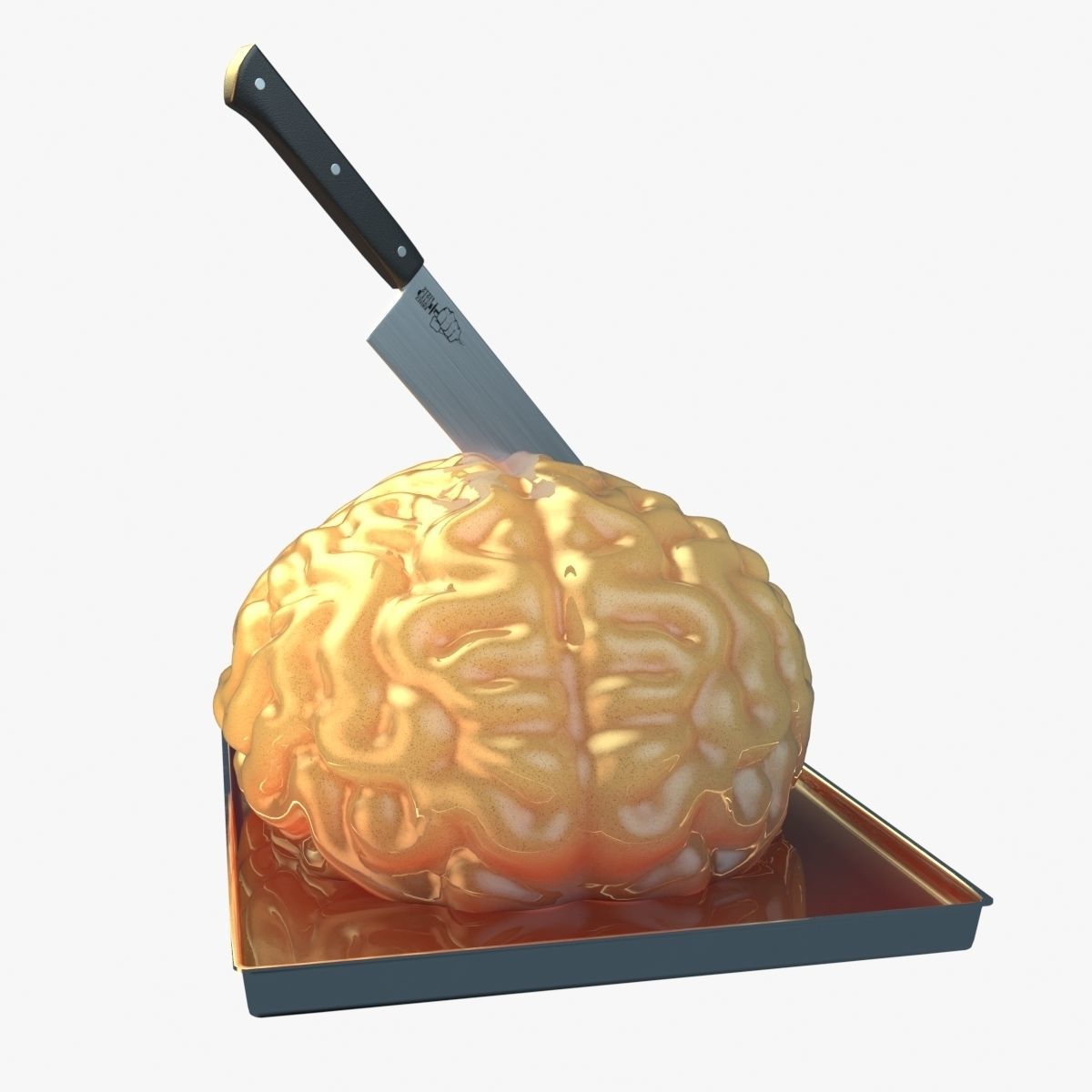 Cake brain 3D model_2