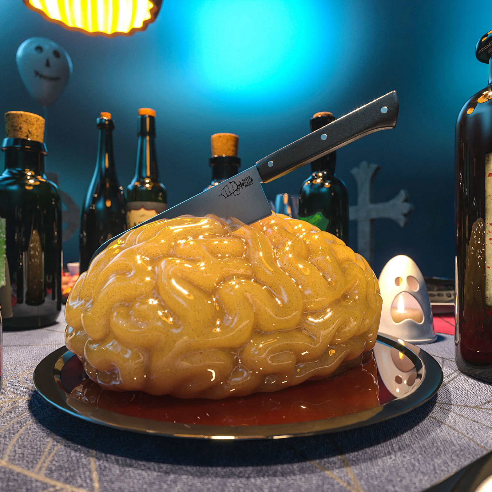 Cake brain 3D model_3