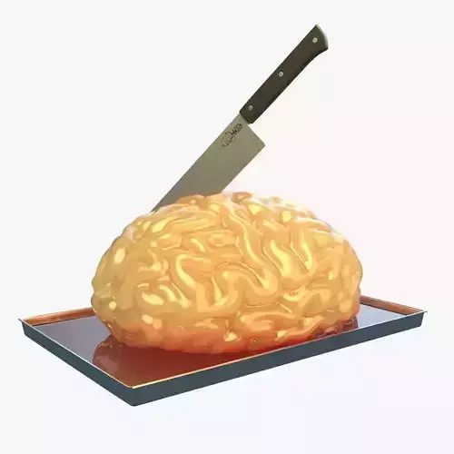 Cake brain 3D model