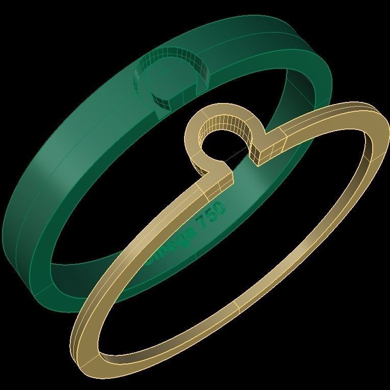 Omega RIng  3D print model_2