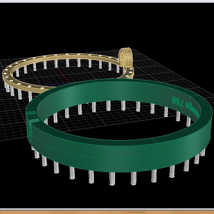 Omega RIng  3D print model_1