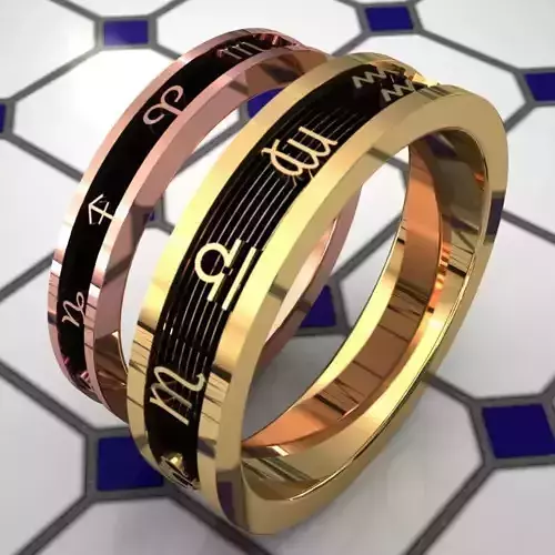 Zodiac couple ring