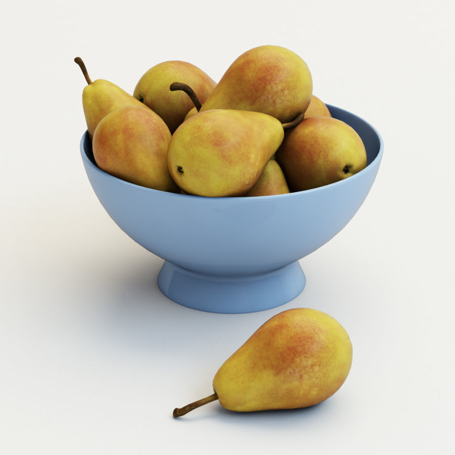 Pears in the vase 3D model_3