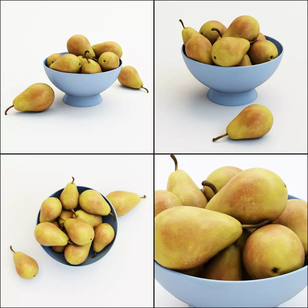 Pears in the vase 3D model_0