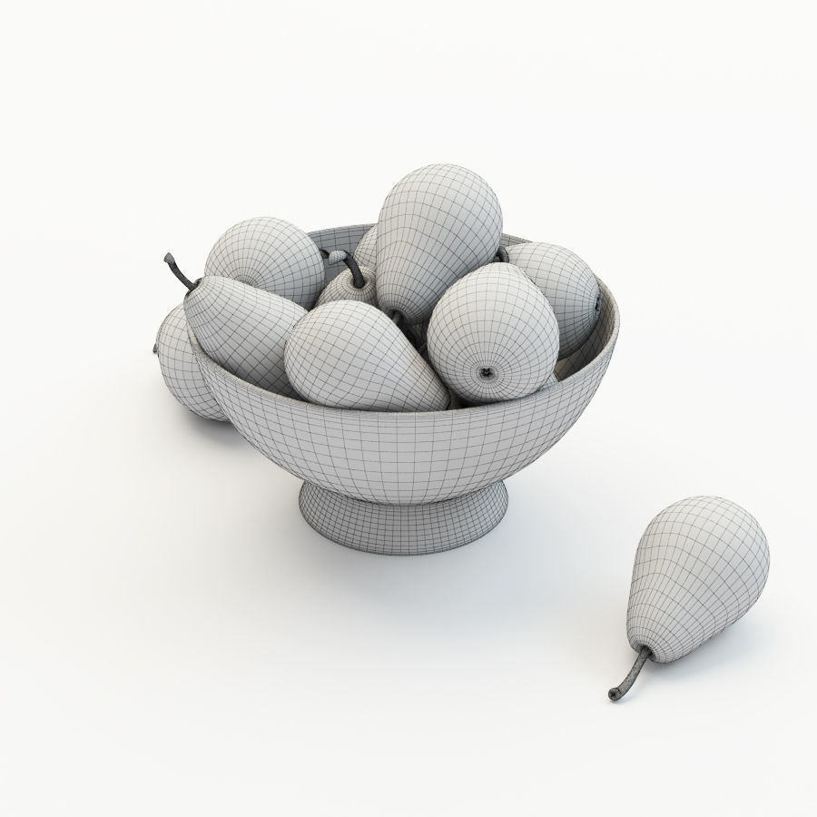 Pears in the vase 3D model_6