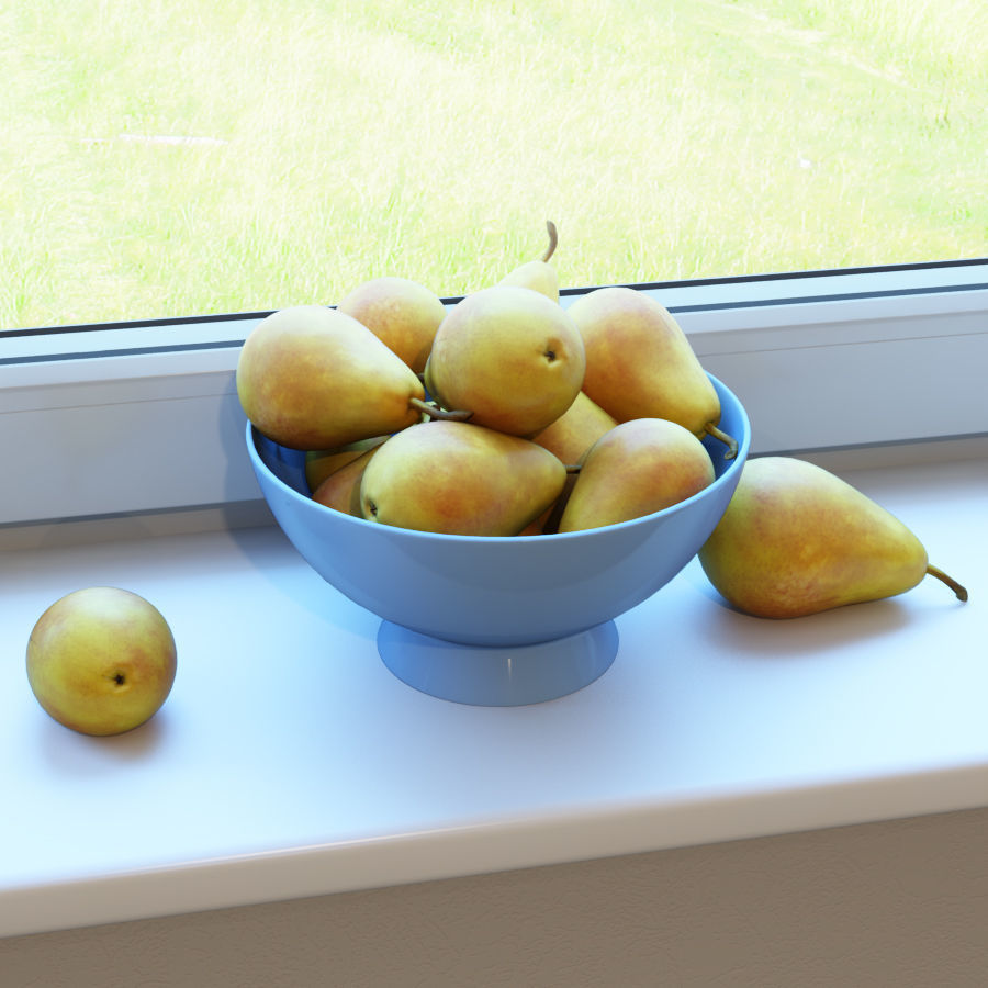 Pears in the vase 3D model_2